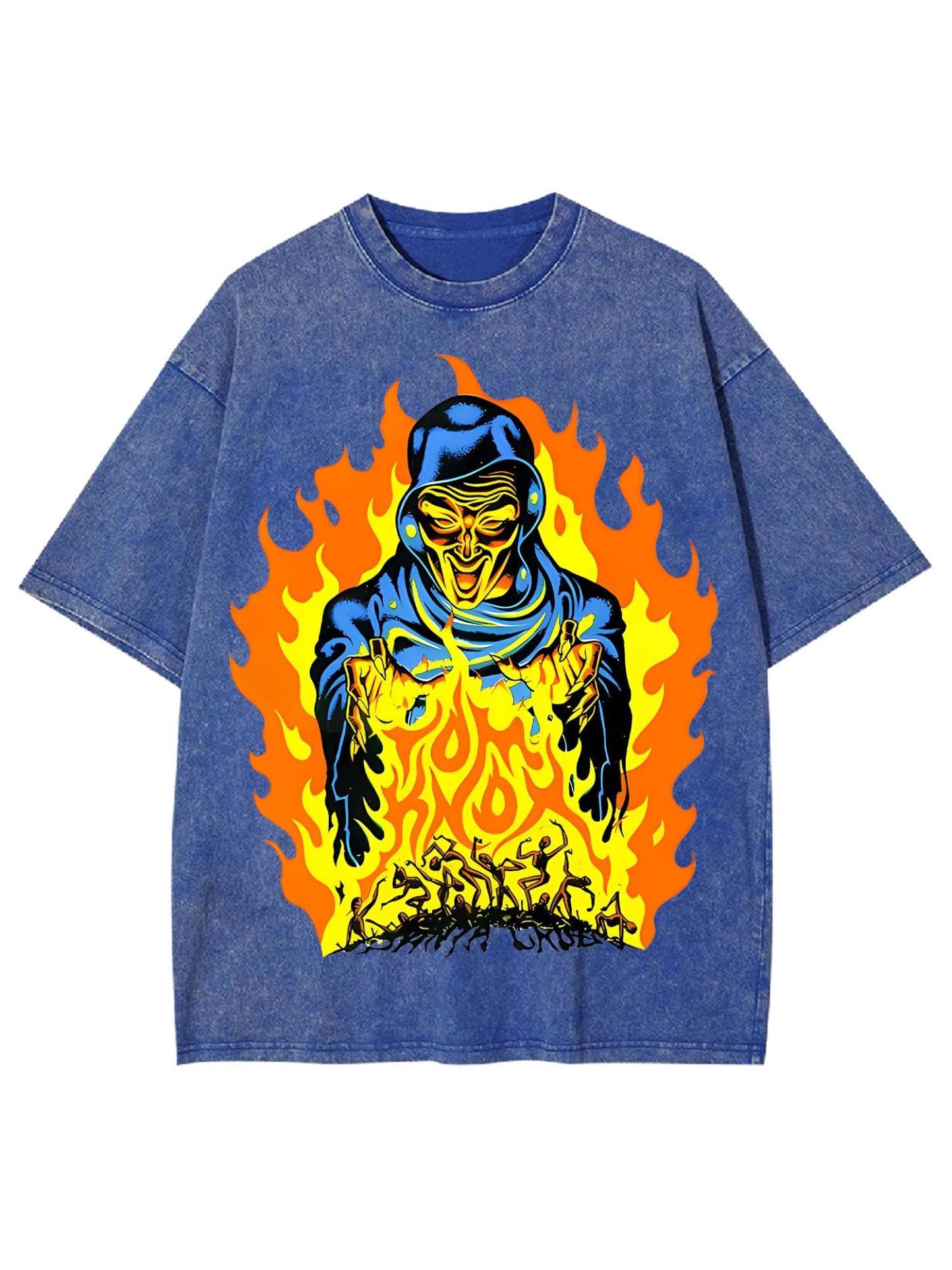Master Of The Flames Washed Tshirt-ClassyOutlaw Sale