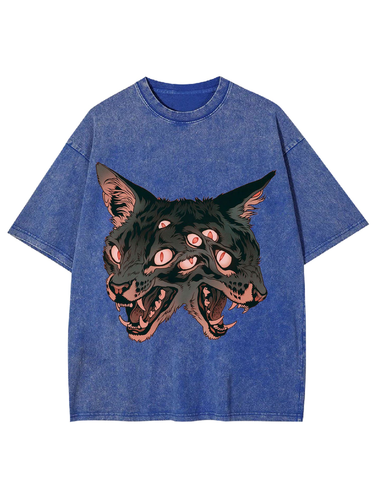 Two Headed Wolf Washed Tshirt