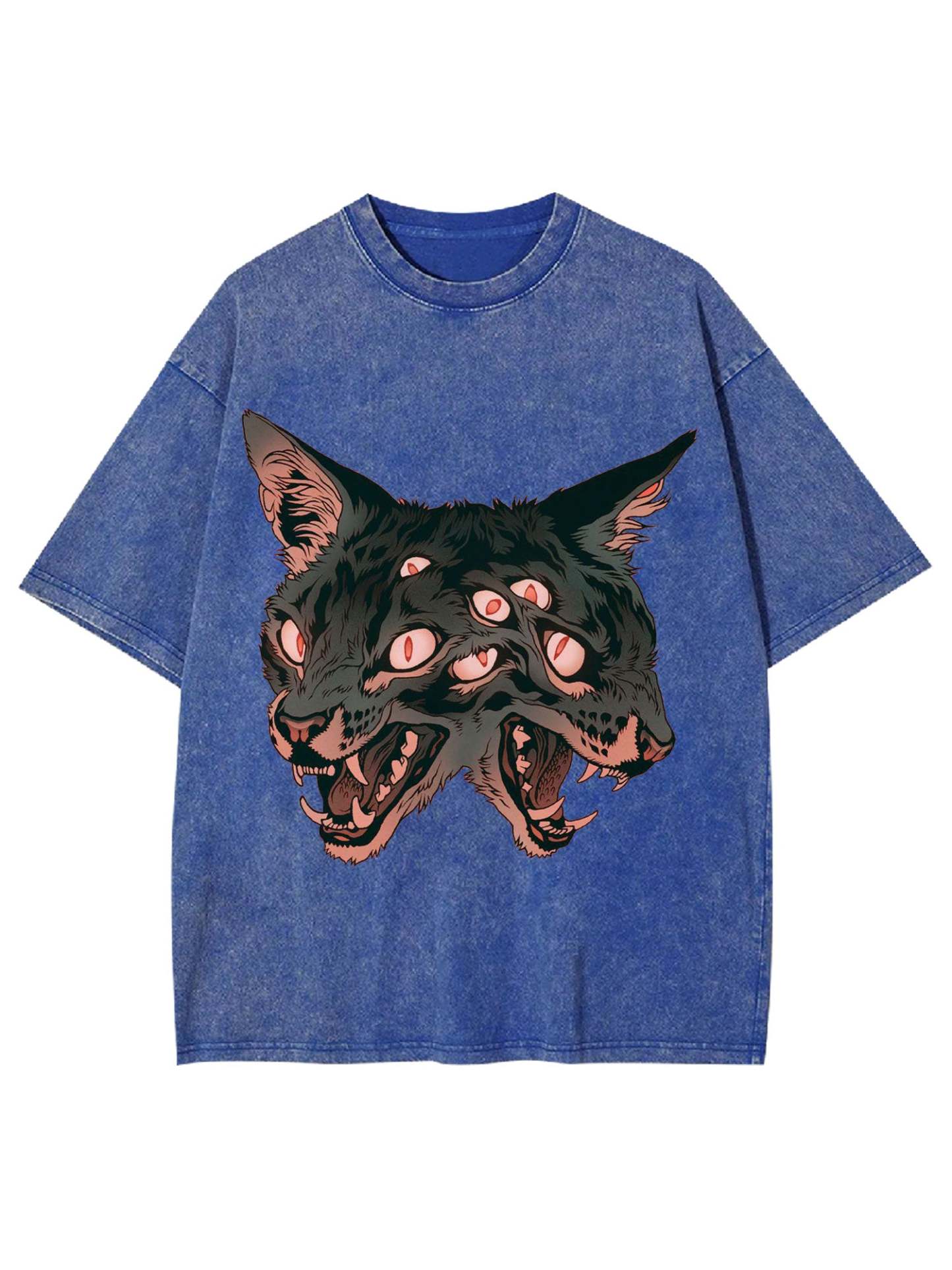 Two Headed Wolf Washed Tshirt