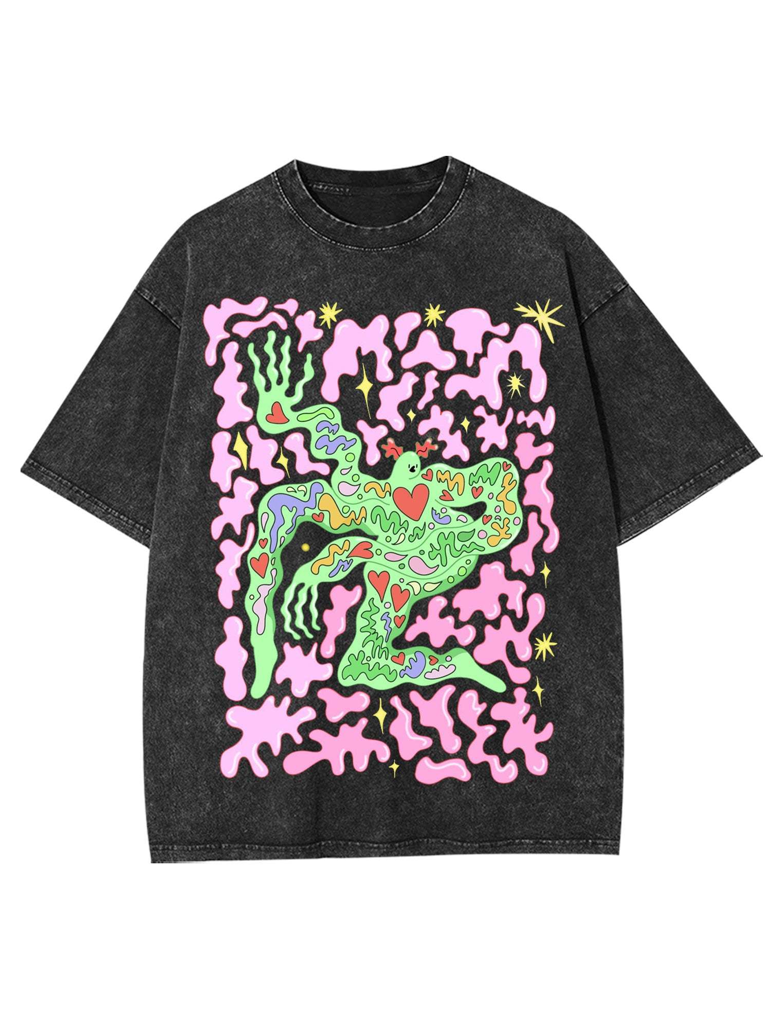 Groovy Dance Guy Washed Tshirt-ClassyOutlaw Sale