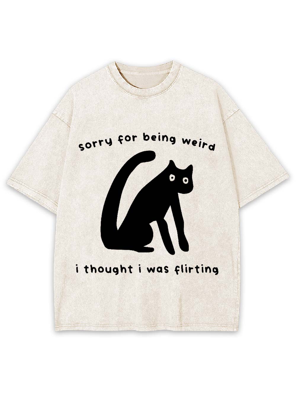 Sorry For Being Weird   I Thought I Was Flirting Washed Tshirt