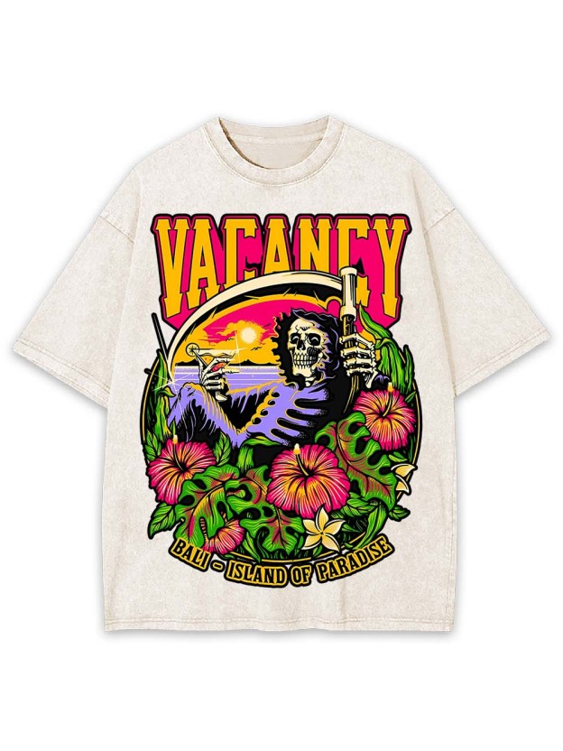 VACANCY IN PARADISE WASHED TSHIRT