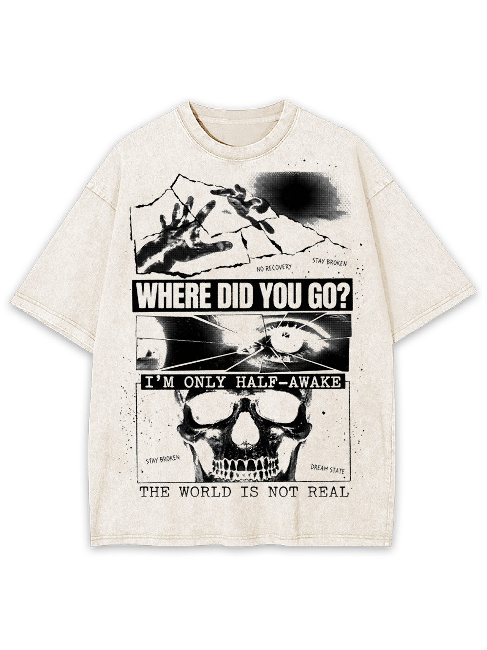 THE WORLD IS NOT REAL Washed Tshirt