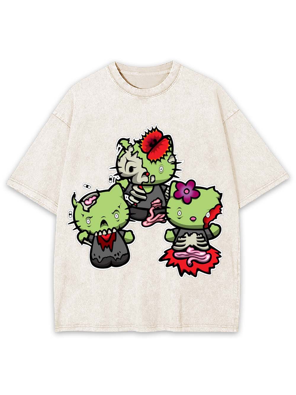 Zombie Kitties Washed Tshirt