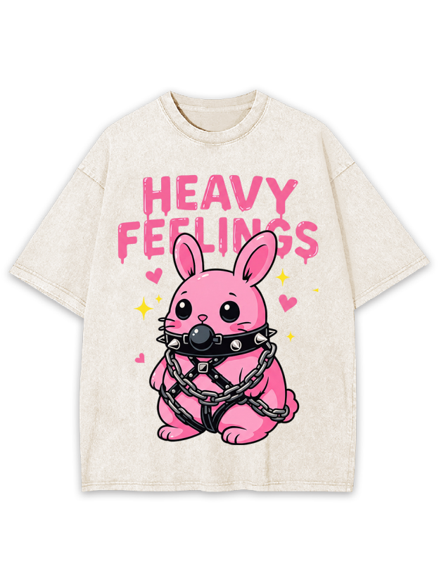 HEAVY FEELINGS Washed Tshirt
