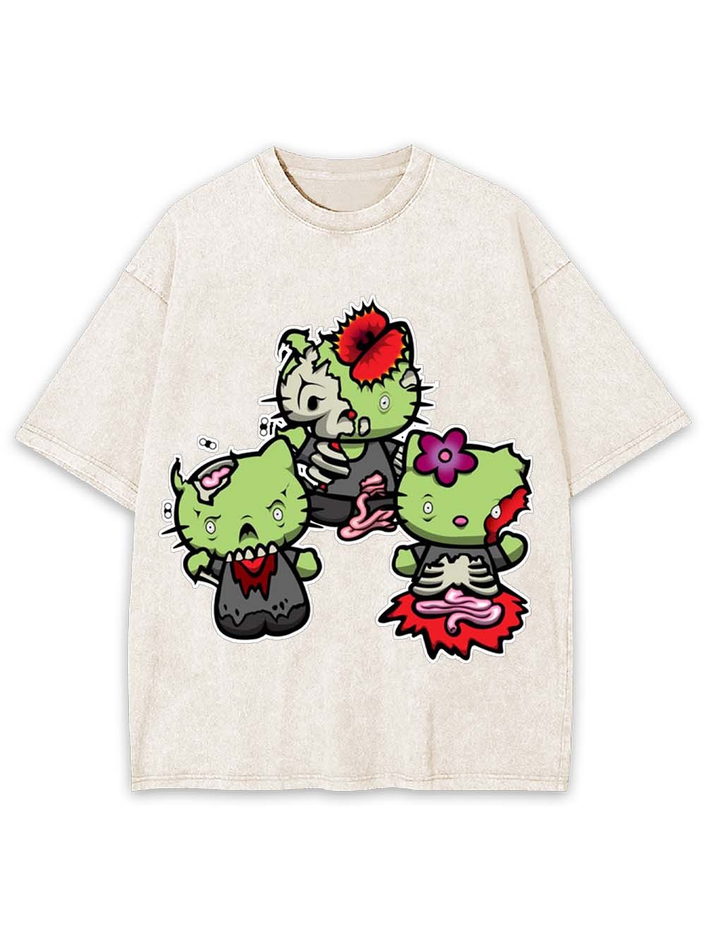Zombie Kitties Washed Tshirt
