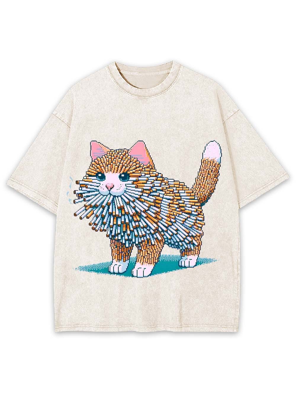 Cigarette Cat Washed Tshirt