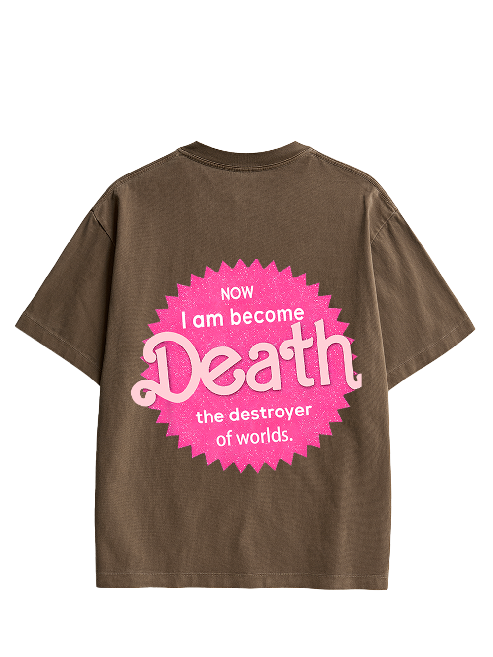 Sparkly Harbinger of Death Double Sided Print Washed TShirt