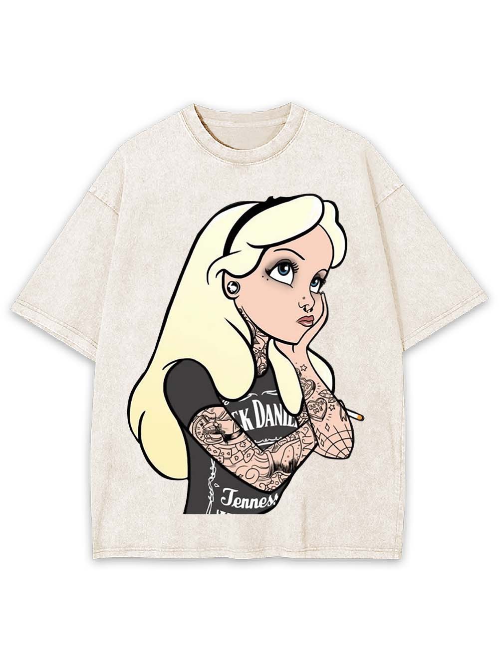 Tattooed Girl Washed Tshirt