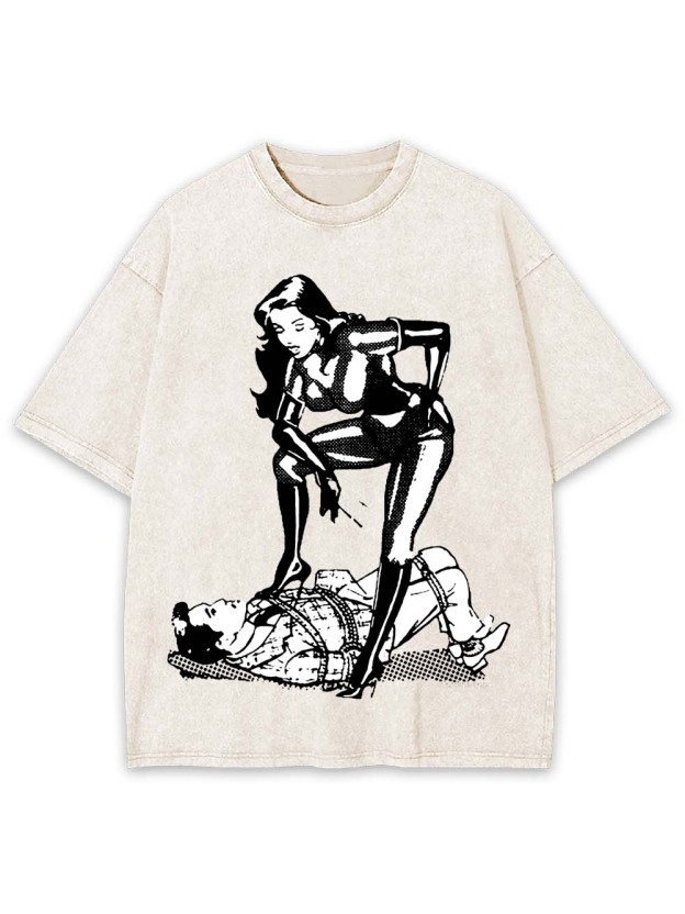 Dominance in Contrast Washed Tshirt