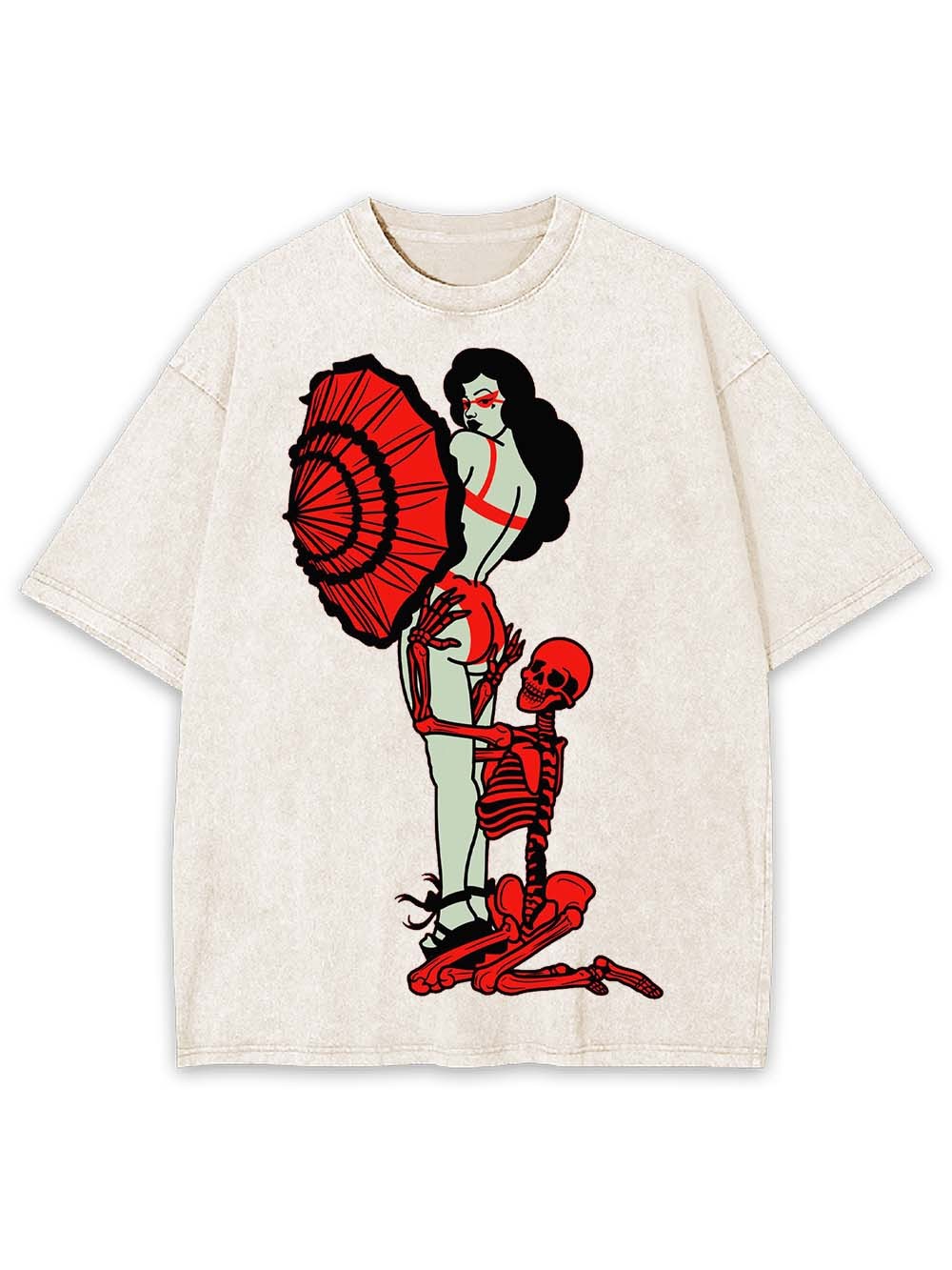 Love Beyond The Grave Washed Tshirt-ClassyOutlaw Sale