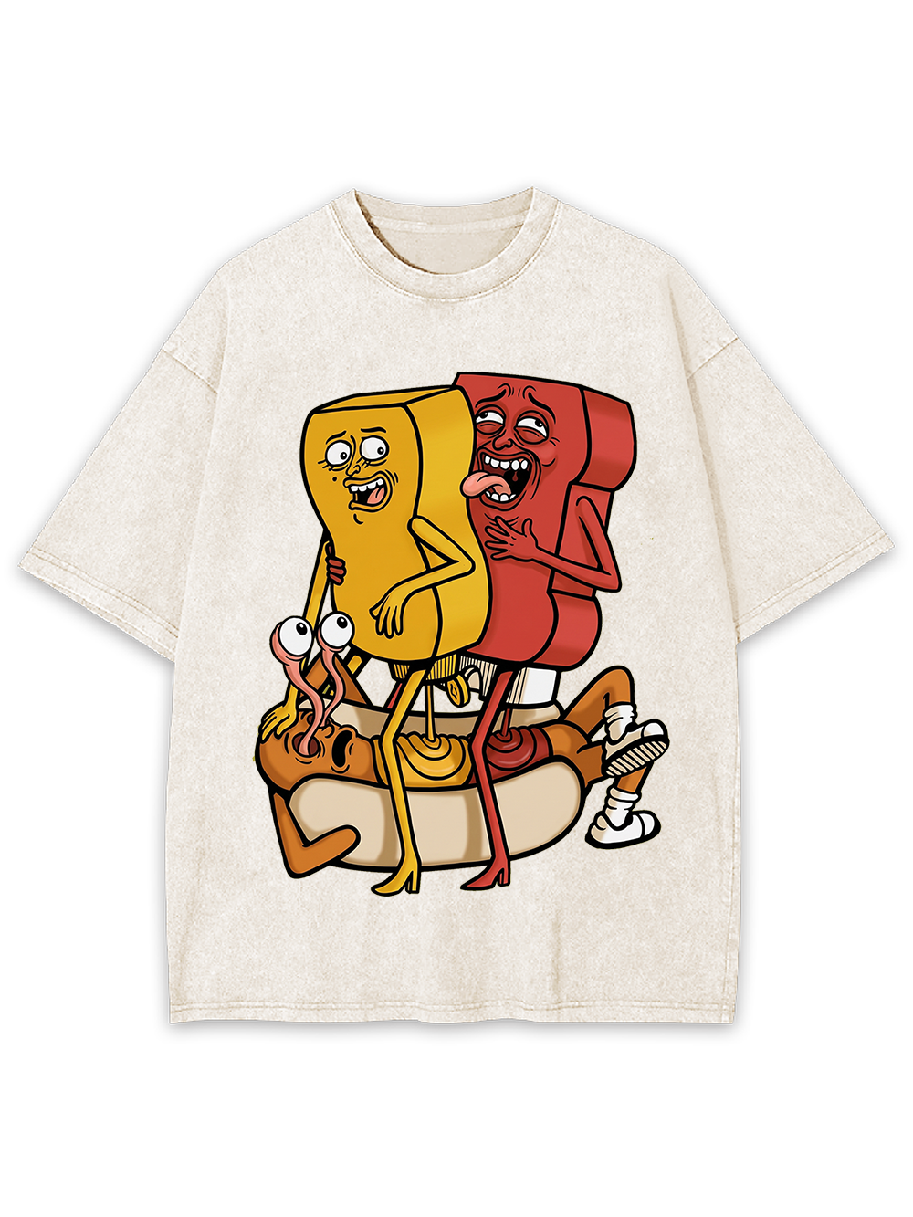 Weird Food Art Washed Tshirt