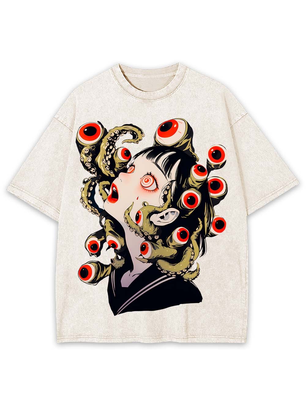 Eyes and Octopus Washed Tshirt