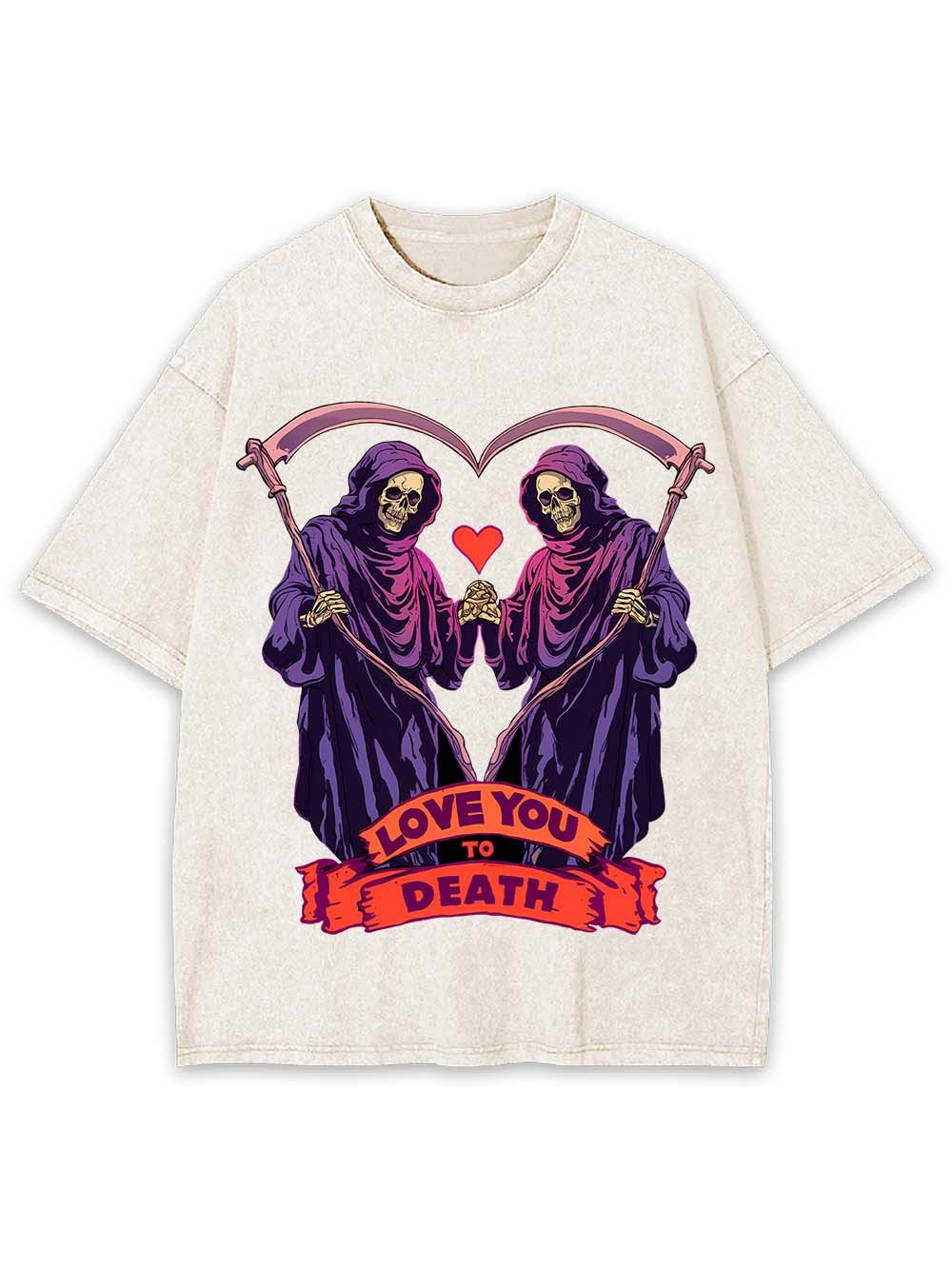 Love You To Death Washed Tshirt