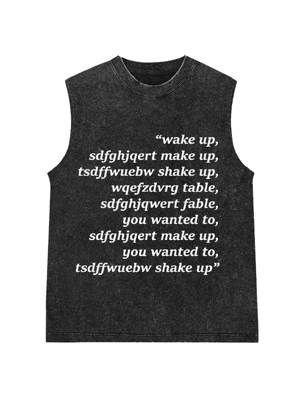 WAKE UP CHAOS WASHED TANK TOP