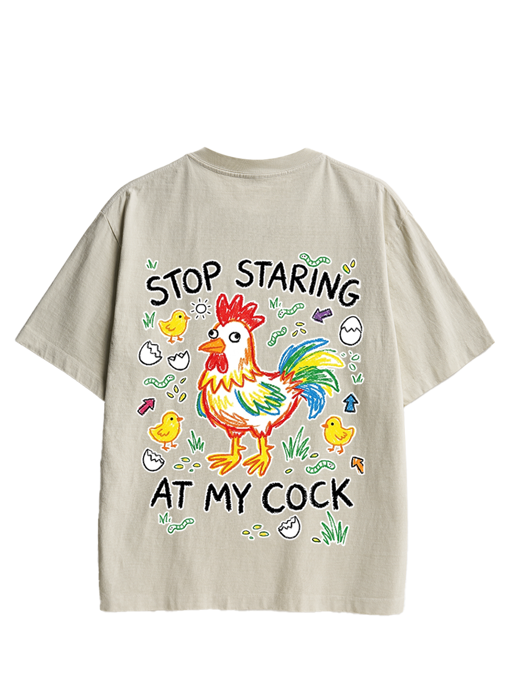 STOP STARING DOUBLE SIDED PRINT WASHED TSHIRT