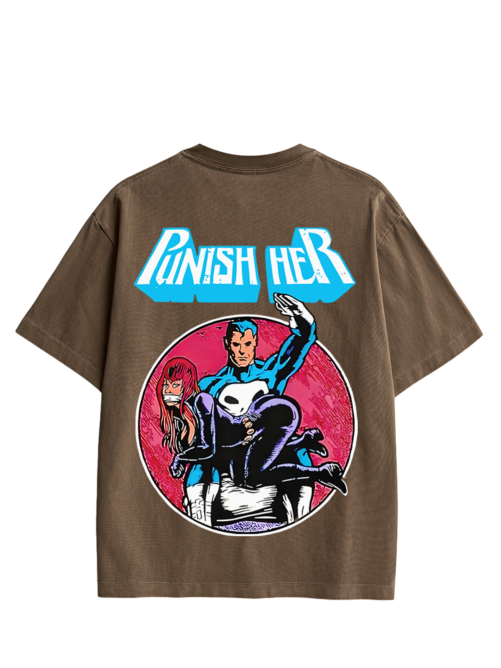 PUNISH HER DOUBLE SIDED PRINT WASHED TSHIRT