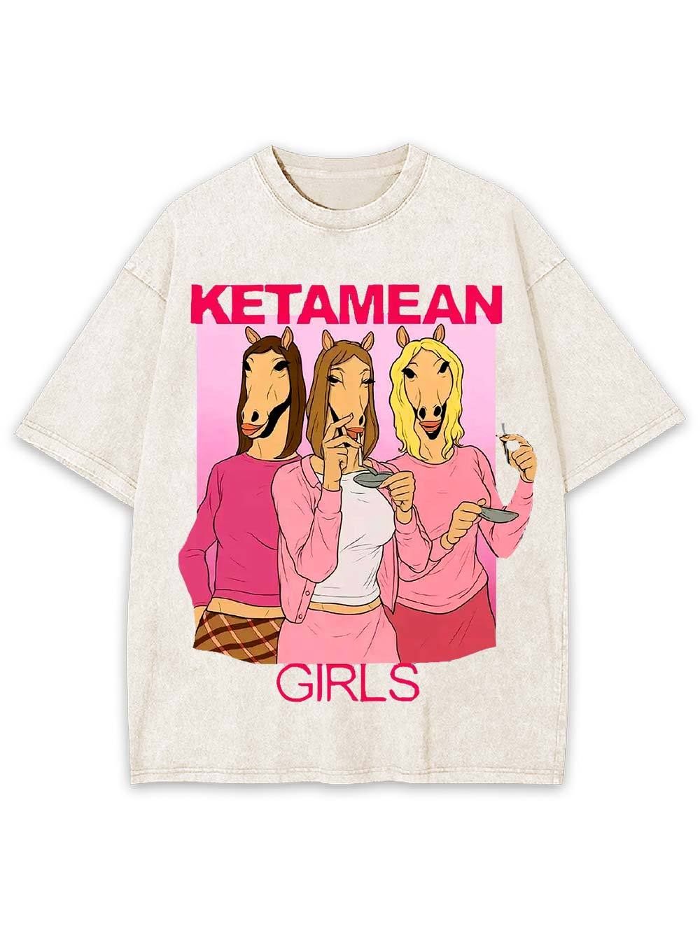 Ketamean Girls Washed Tshirt