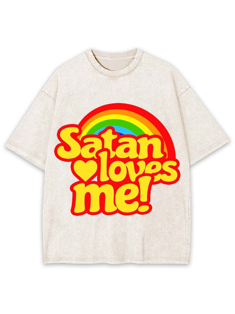 SATAN LOVES ME! WASHED TSHIRT