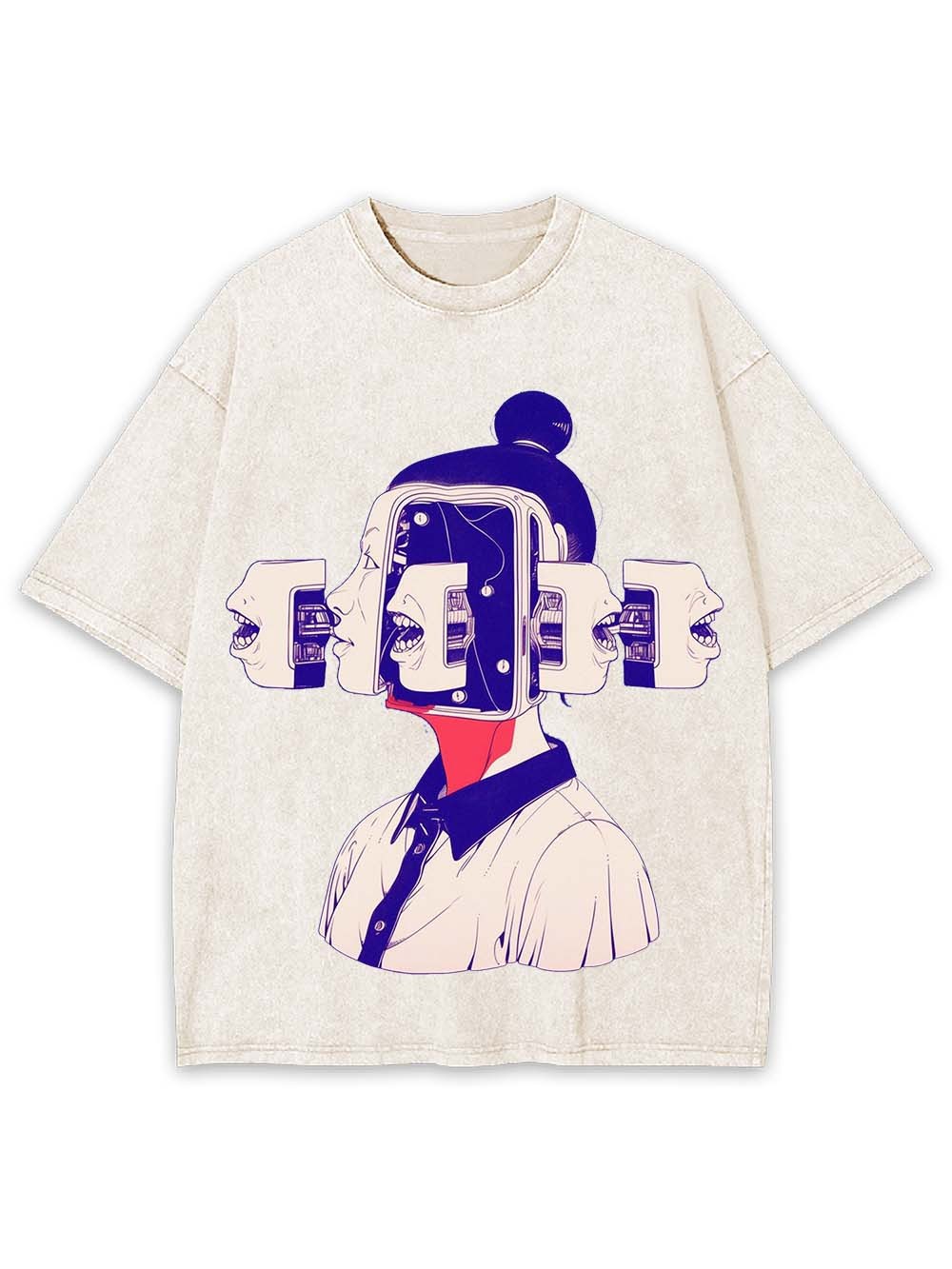 FRAGMENTED VOICES OF THE MIND WASHED TSHIRT