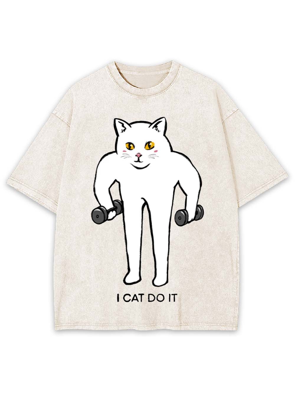 I Cat Do It Washed Tshirt