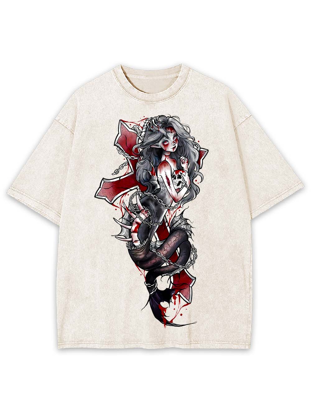 Siren of the Crimson Cross Washed Tshirt
