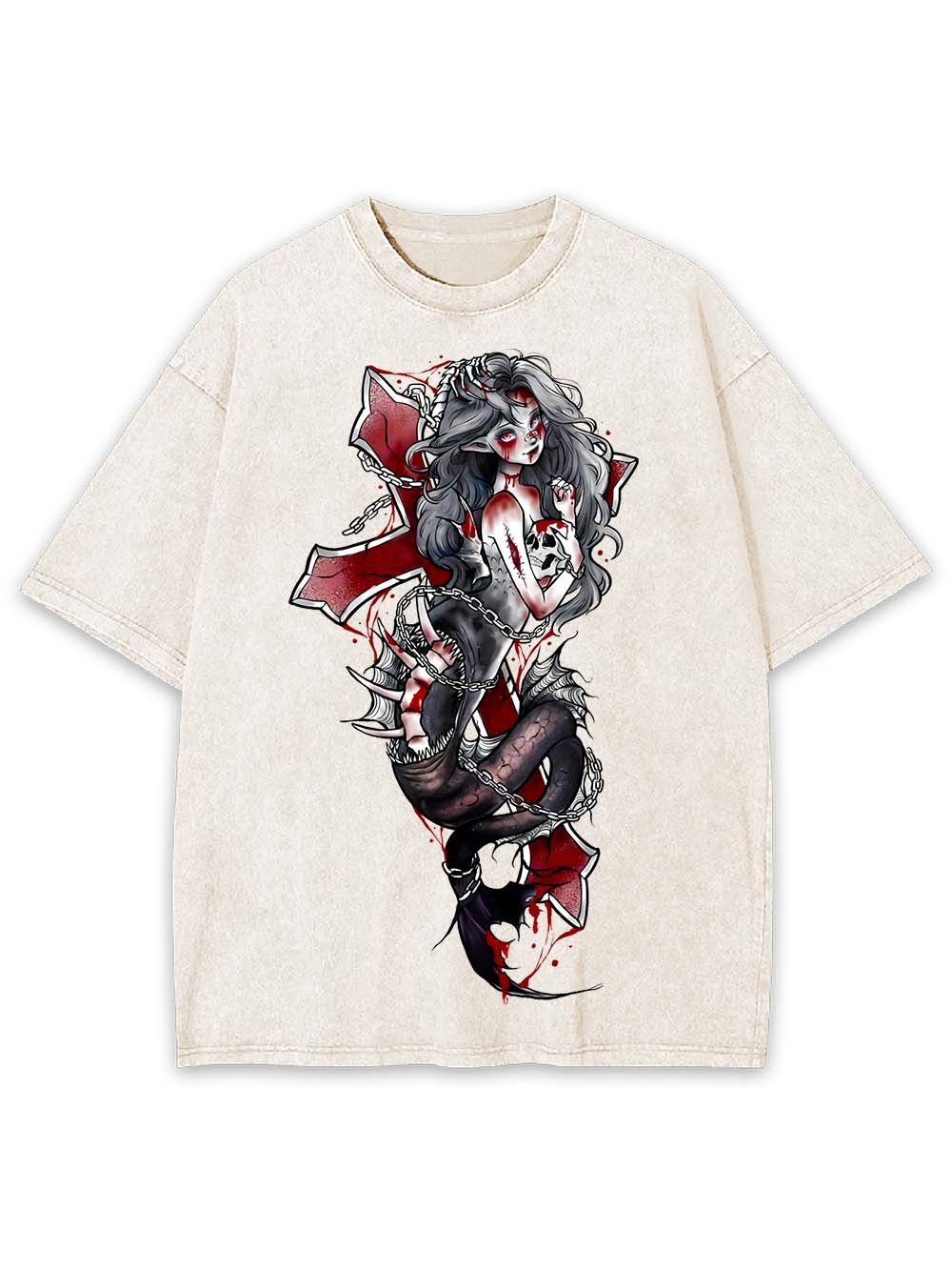 Siren of the Crimson Cross Washed Tshirt