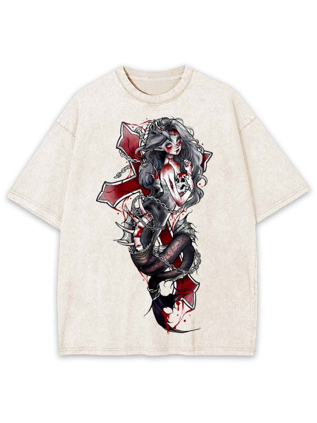 Siren of the Crimson Cross Washed Tshirt