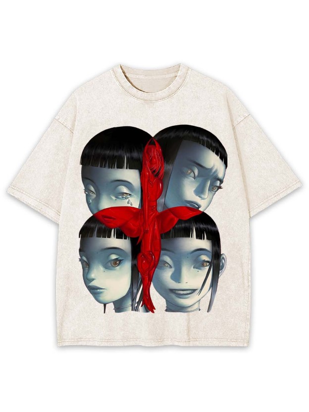 Faces of Duality Washed Tshirt