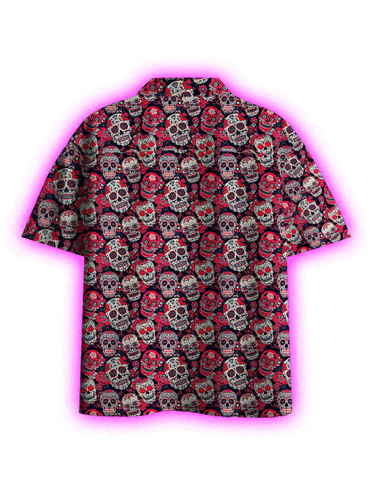 Sugar Skull Fiesta Pocket Shirt