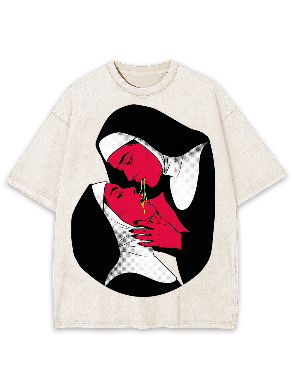 KISSING NUNS WASHED TSHIRT