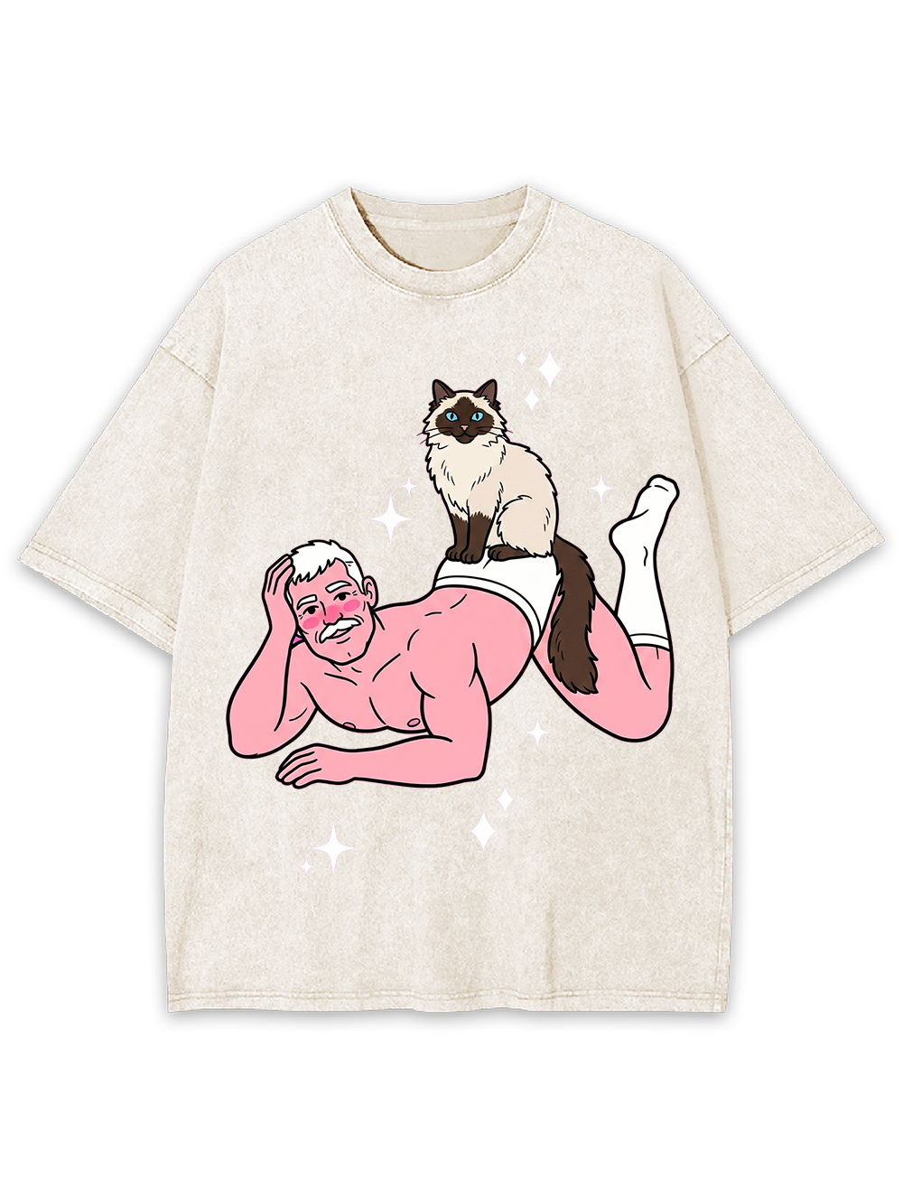 CAT DADDY PIN-UP WASHED TSHIRT