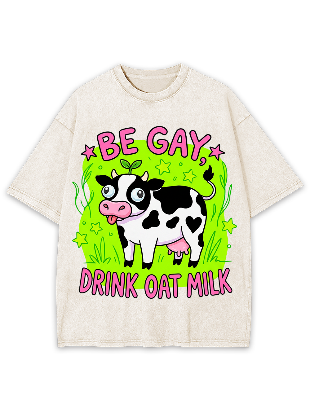 BE GAY, DRINK OAT MILK WASHED TSHIRT