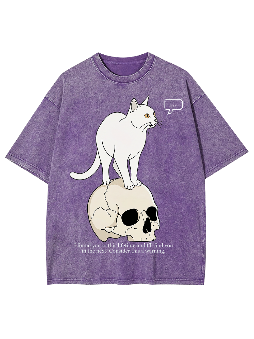 CAT OF MANY LIFETIMES WASHED TSHIRT