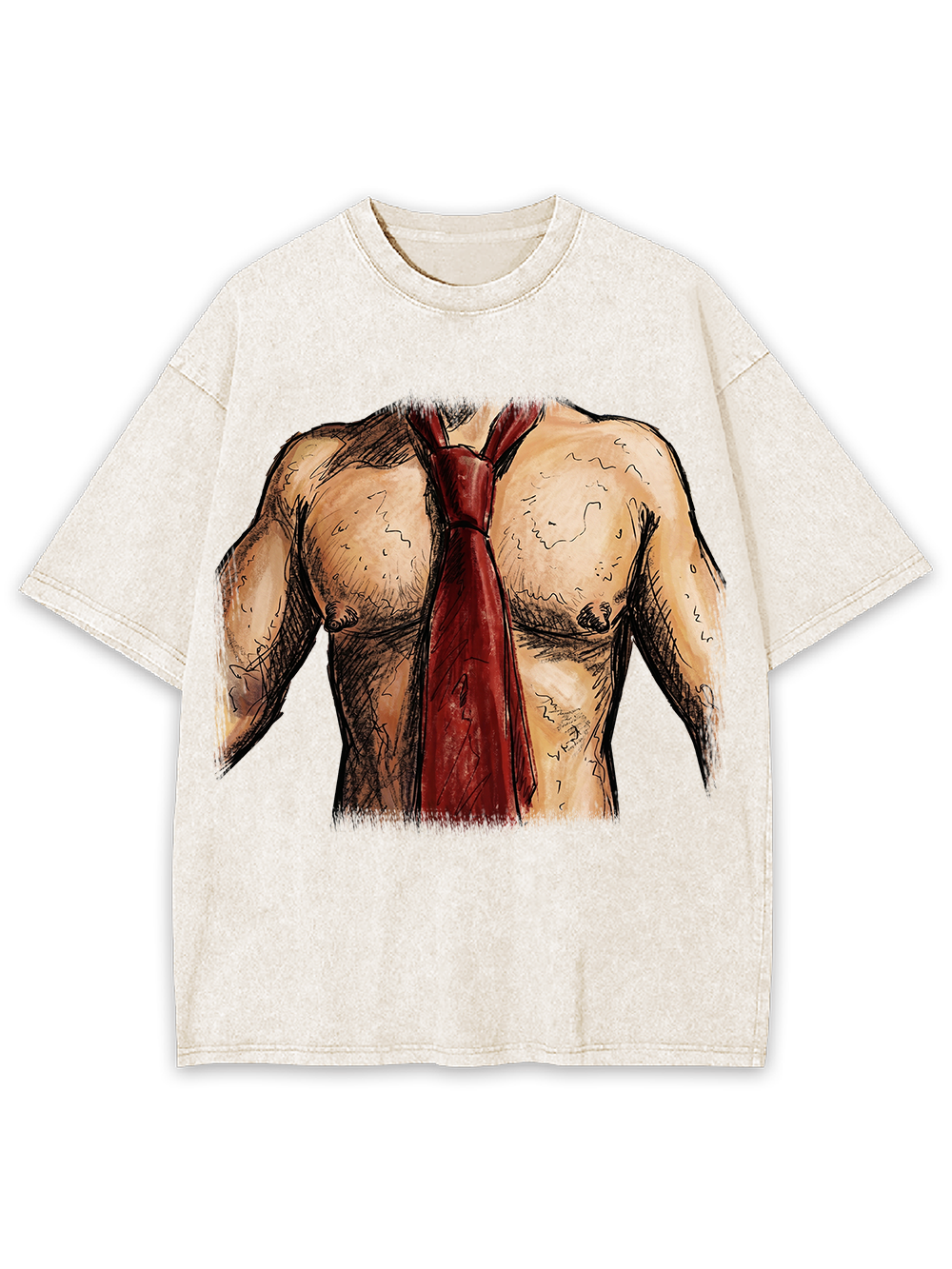 HEADLESS MUSCLE TORSO TIE WASHED TSHIRT