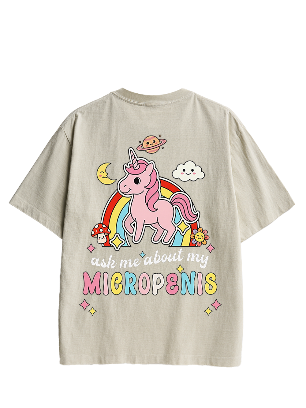 ASK ME ABOUT MY MICROPENIS DOUBLE SIDED PRINT WASHED TSHIRT