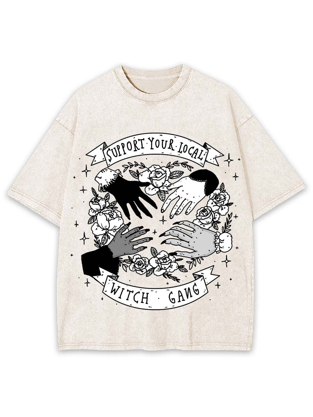 SUPPORT YOUR LOCAL WITCH GANG WASHED TSHIRT