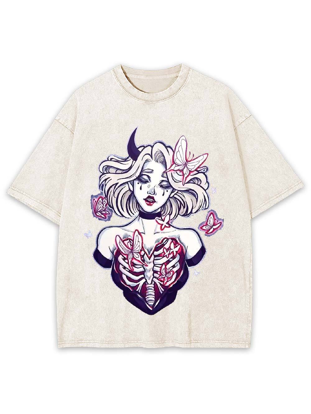 Butterfly Soul Unveiled Washed Tshirt