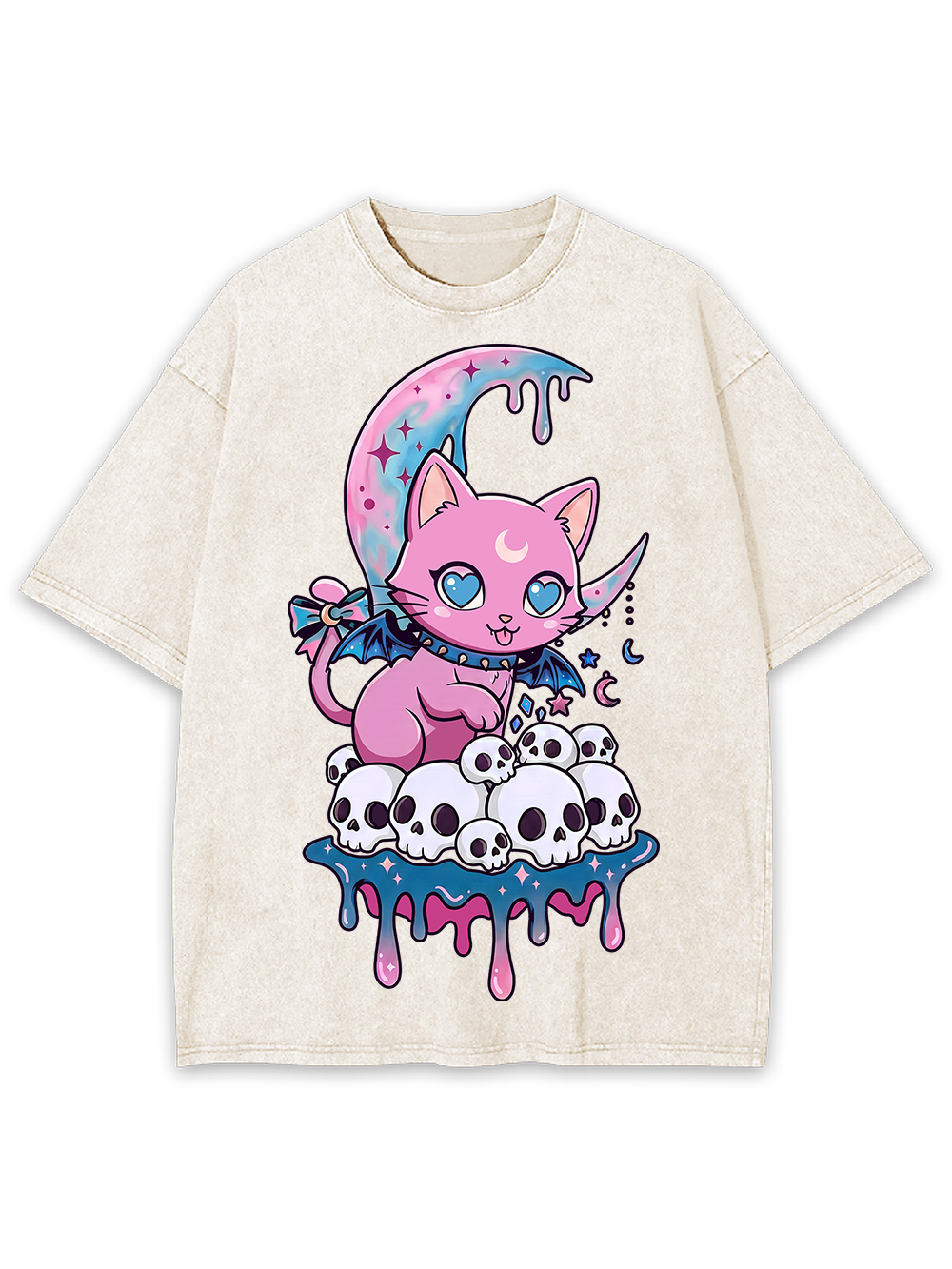 MOONLIT KILLER KITTEN AAA WASHED TSHIRT