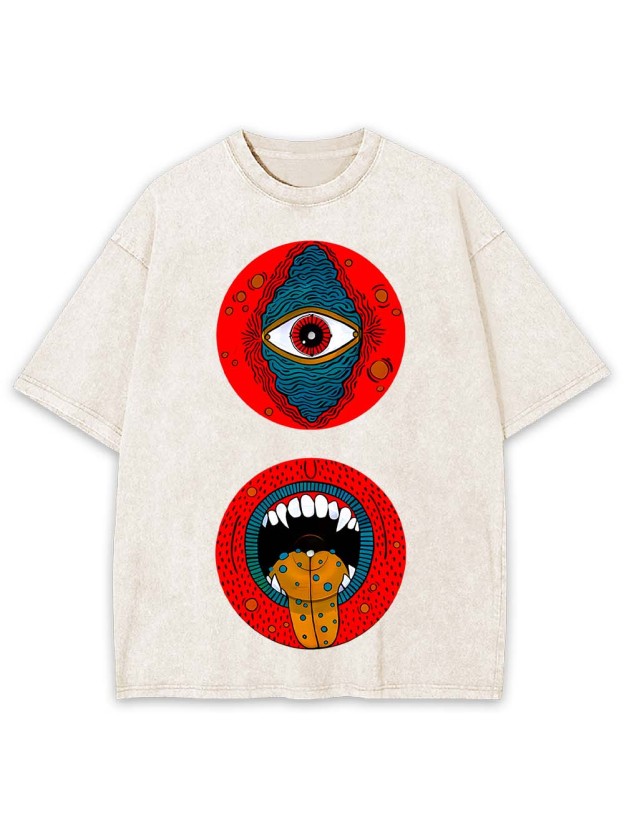 Eye and Mouth Realms Washed Tshirt