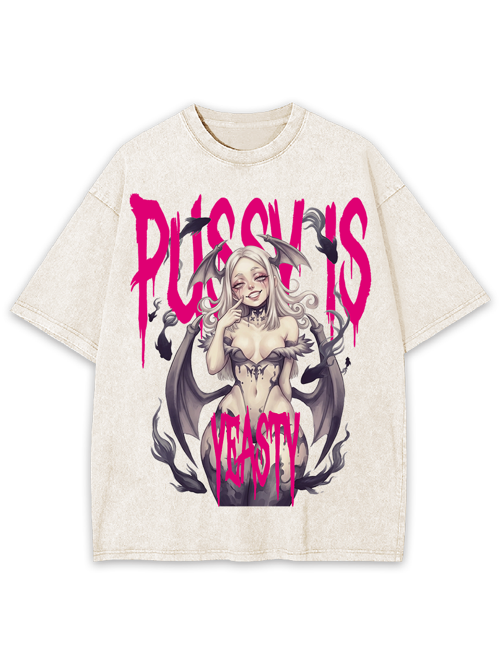 PUSSY IS YEASTY AAA WASHED TSHIRT
