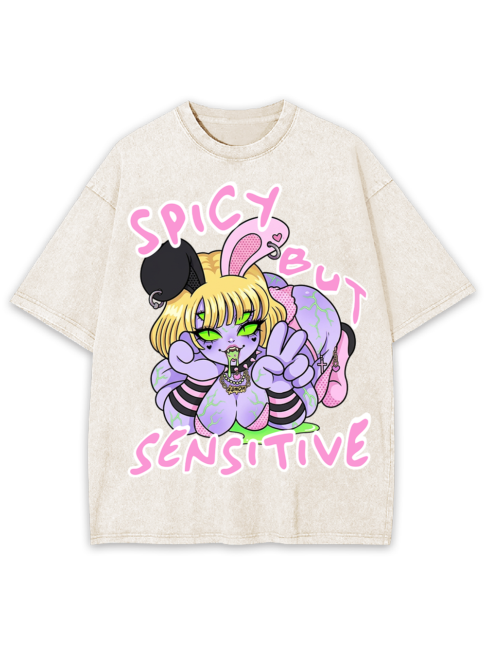 SPICY BUT SENSITIVE AAA WASHED TSHIRT