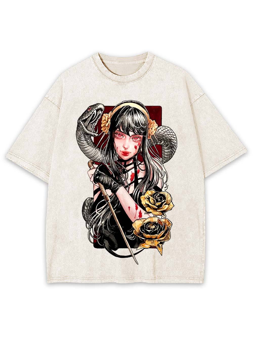 Venomous Beauty Washed Tshirt