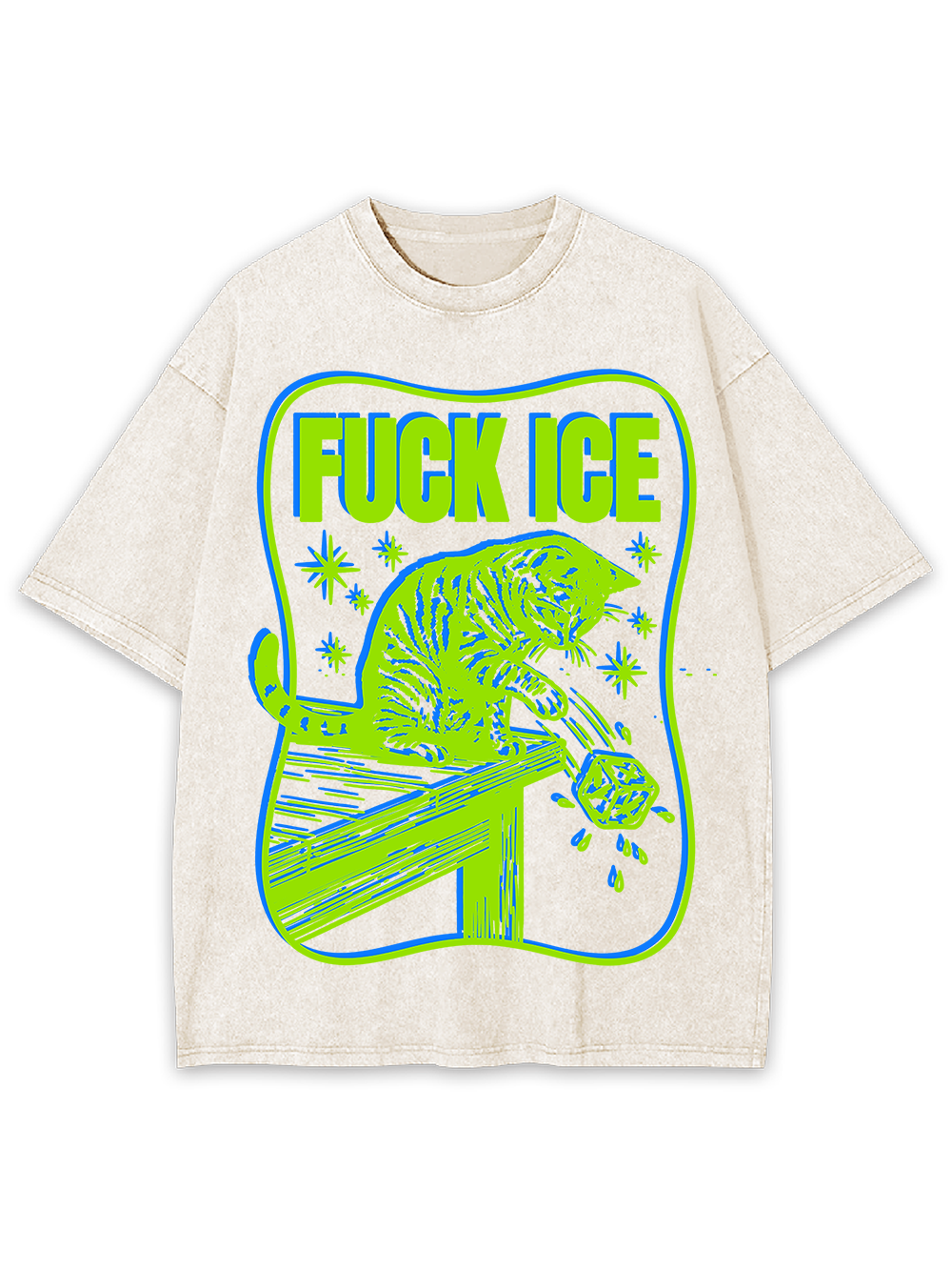 FUCK ICE AAA WASHED TSHIRT