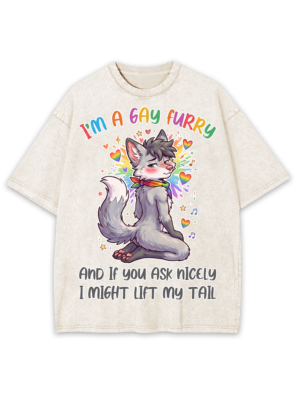 I'M A GAY FURRY AAA WASHED TSHIRT