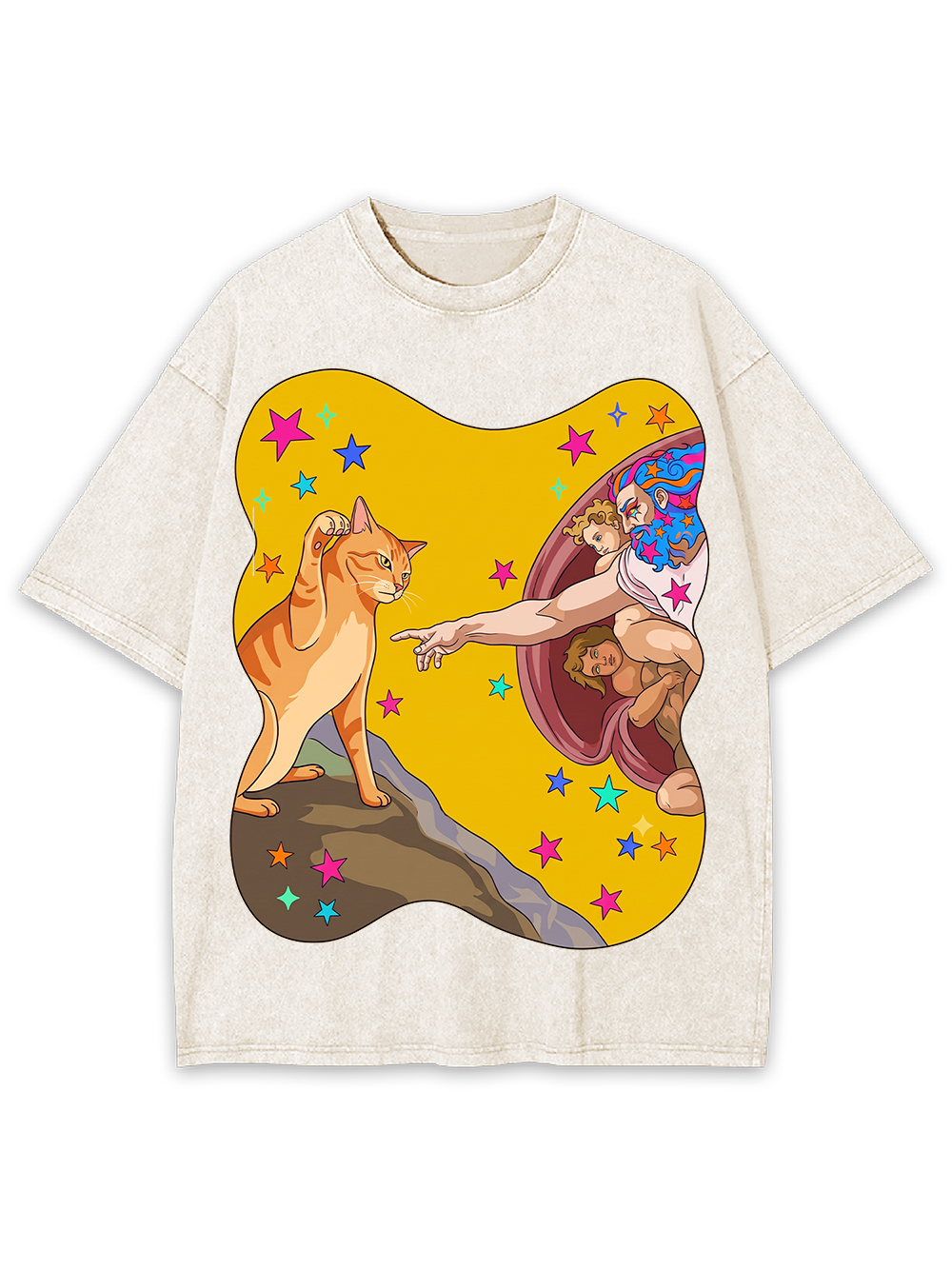 GOD CAT TOUCH AAA WASHED TSHIRT