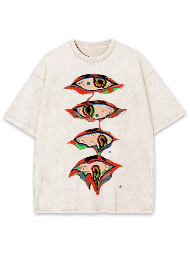 Surreal Eyes Cascade Washed Tshirt