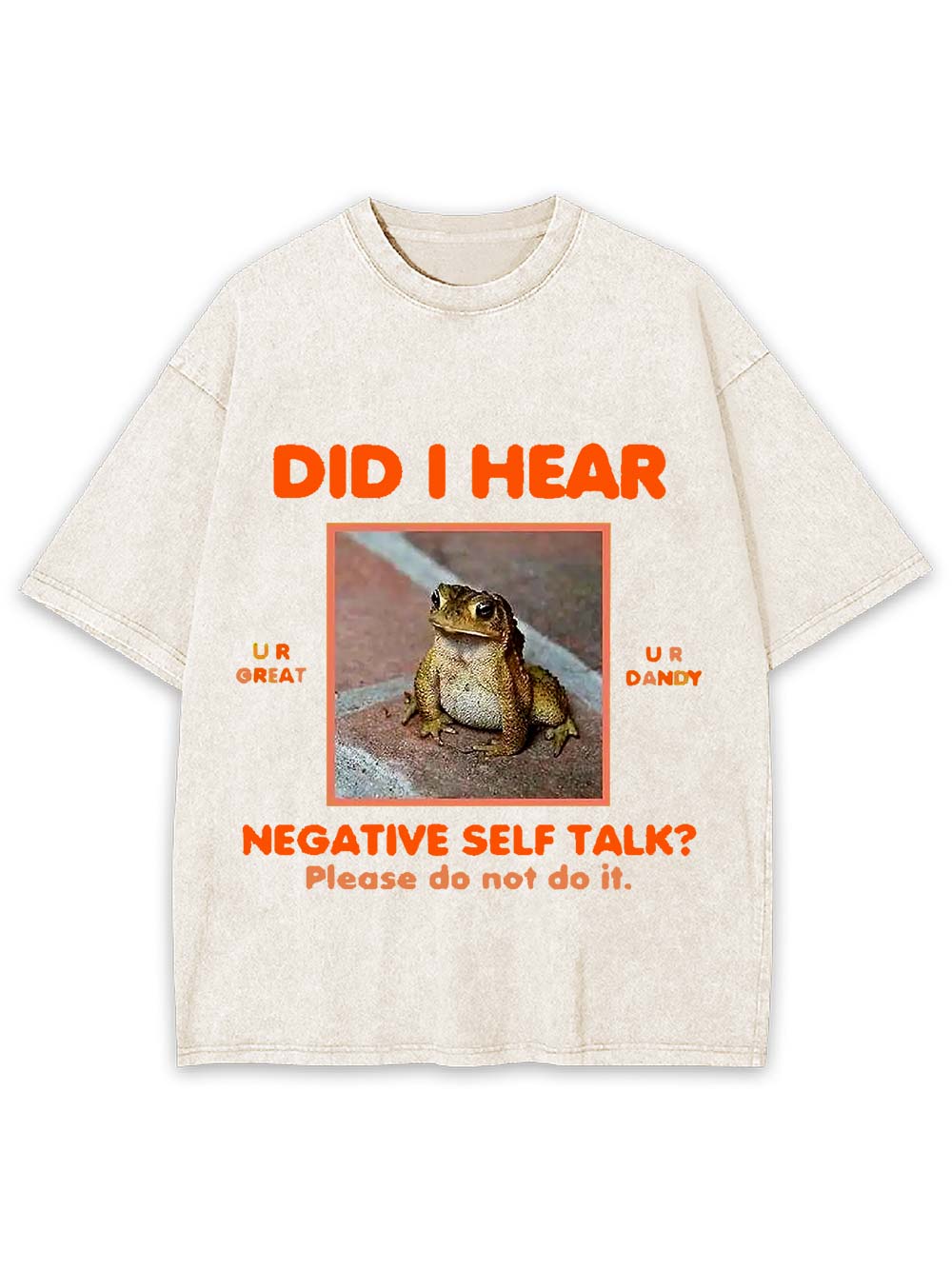 Positive Vibes Frog Washed Tshirt