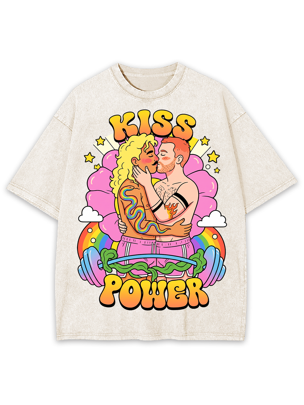 KISS POWER AAA WASHED TSHIRT