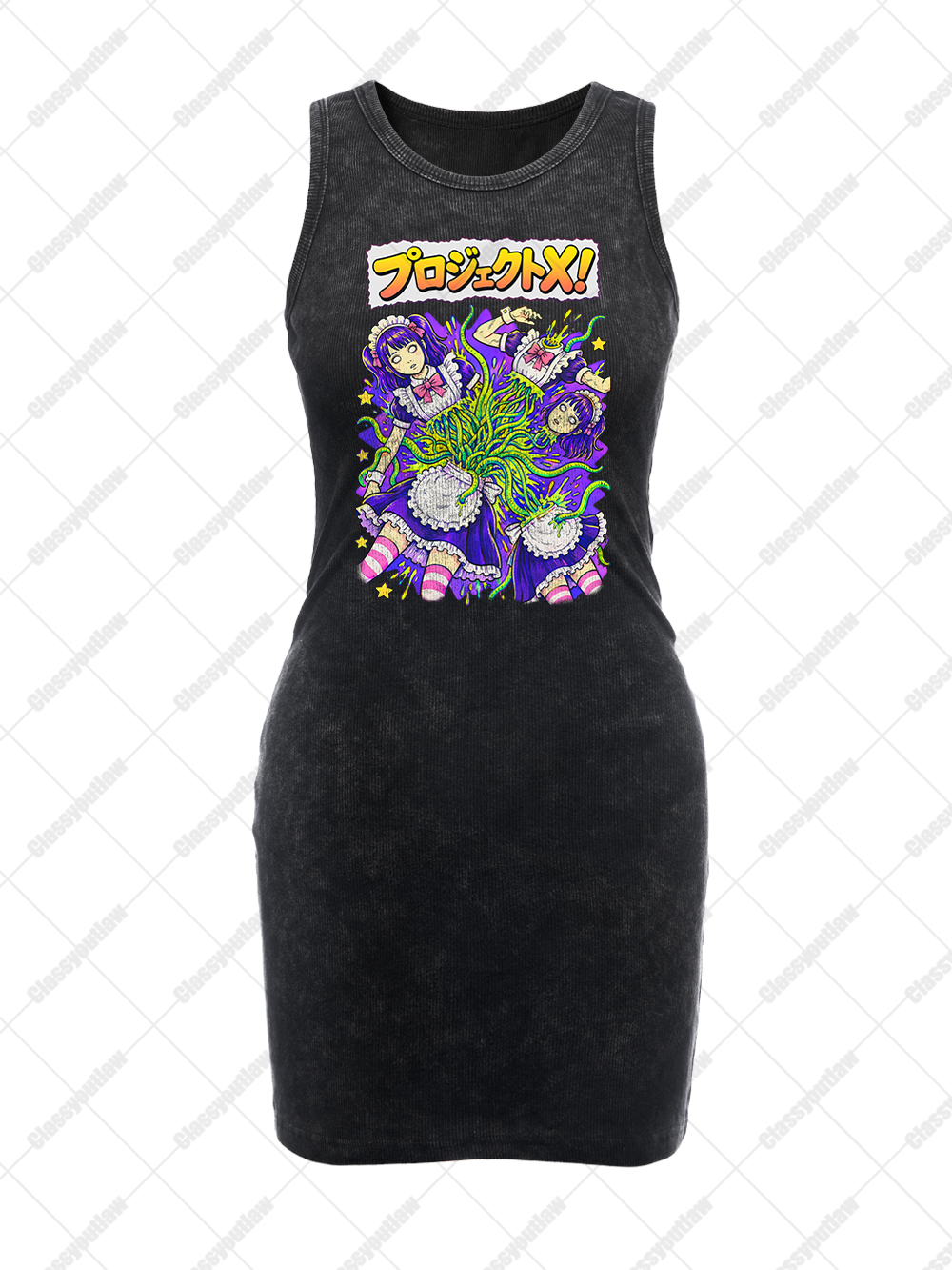 PROJECT X VINTAGE BODYCON TANK DRESS